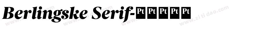 Berlingske Serif字体转换